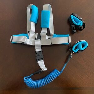 NEVER USED Blue and Gray Child Safety Harness
